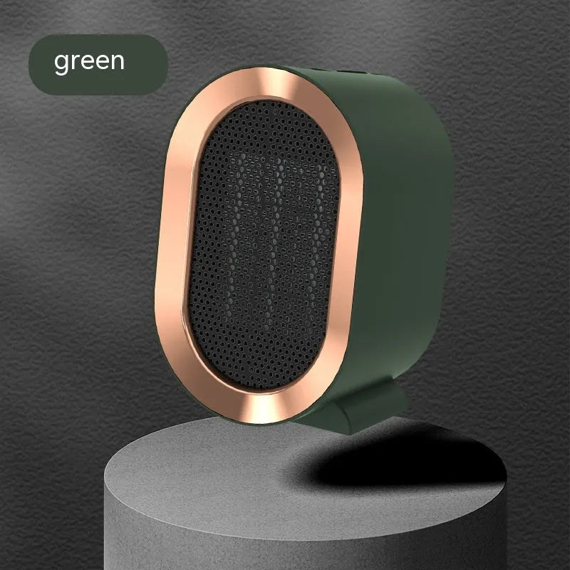 Portable desktop electric heater with PTC ceramic heating element in choice of colours