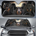 Car front gear snow protection cover with aluminium foil fabric and lanyard installation, size Dog 130 70