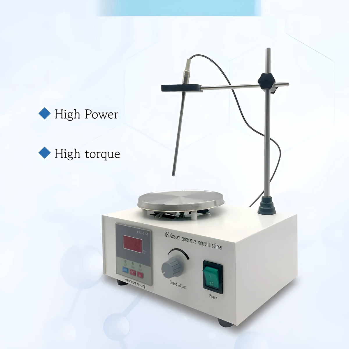 Digital display constant temperature heating magnetic stirrer laboratory analyzer XLD-85-2, 230x155x130mm, 12V, with AU/EU/UK/US plug options