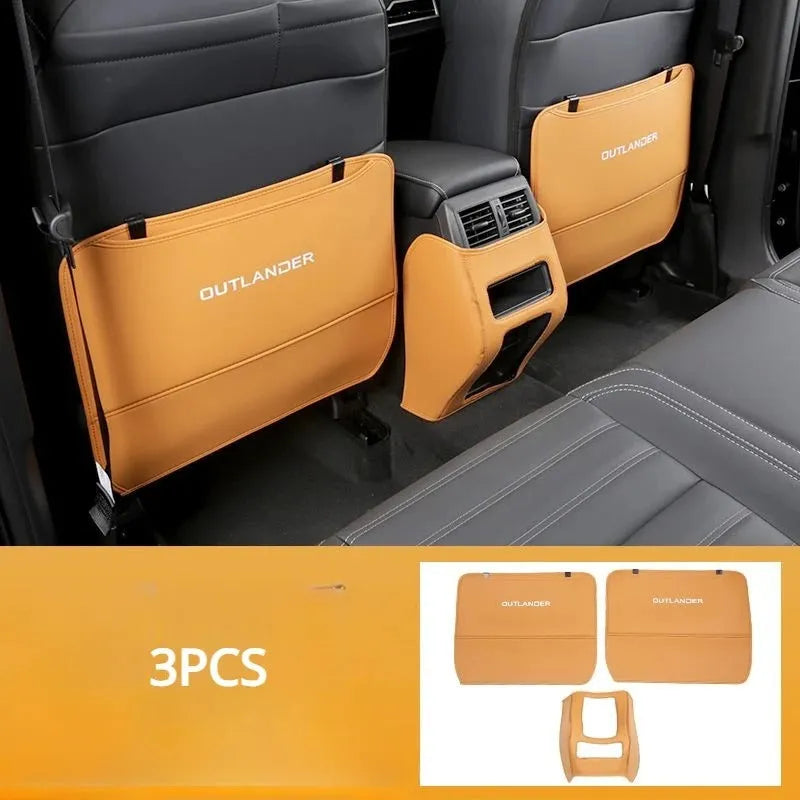Three anti-kick pads for 2023 Mitsubishi Outlander leather seat and door panel protection
