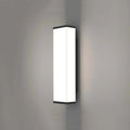 Stainless steel outdoor wall light with PC elements and 60cm height for courtyard lighting