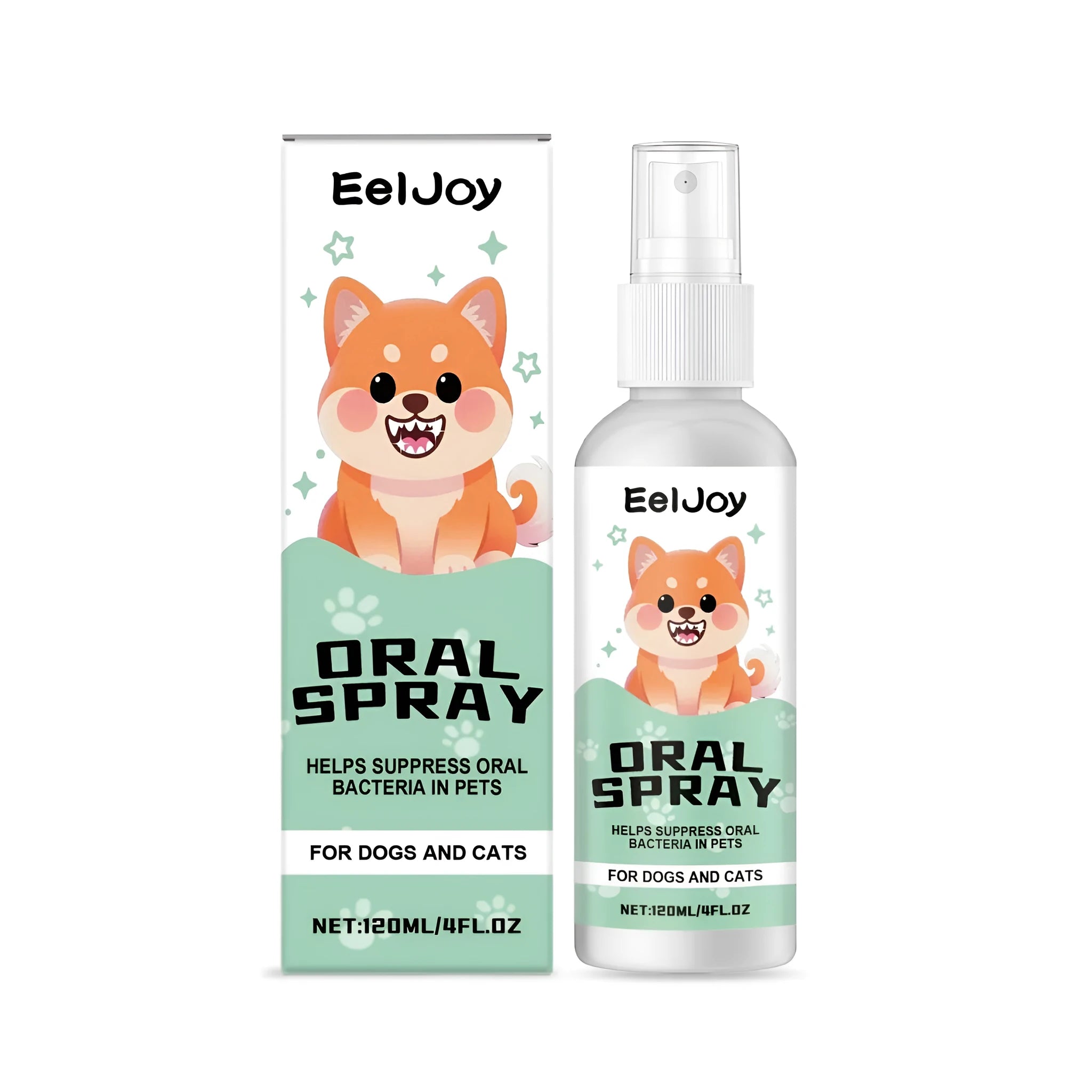 120ml pet oral spray bottle for dog and cat dental care with chlorhexidine and mint extract