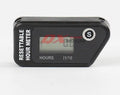 Black waterproof LCD maintenance timer for ATV motorcycle and marine engine service scheduling
