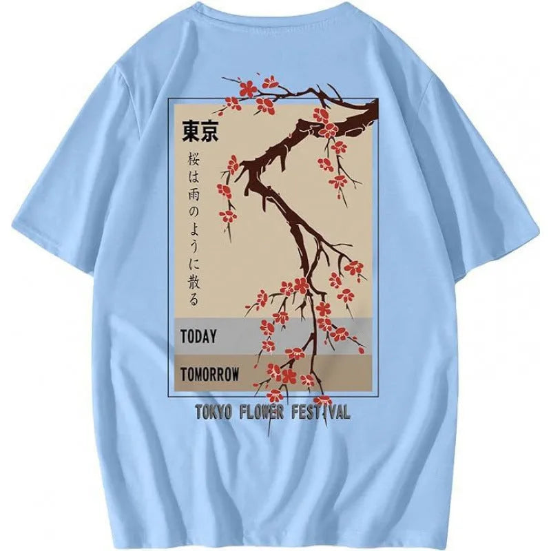Men's printed streetwear sports t-shirt in polyester flat mop cloth fabric with digital pattern