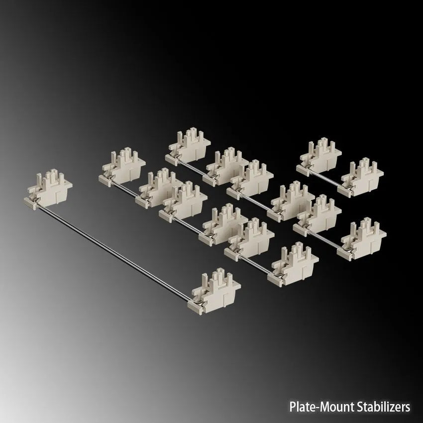 Keyboard stabiliser bars mechanical keyboard accessories in black and milky white colours