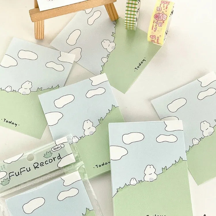 Cartoon hand account collage sticky notes in six styles including Echo Notes and Puppy Diary designs