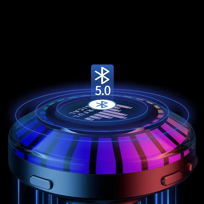 Voice control polar light Bluetooth ambience lamp with compact 3.1cm cube design.