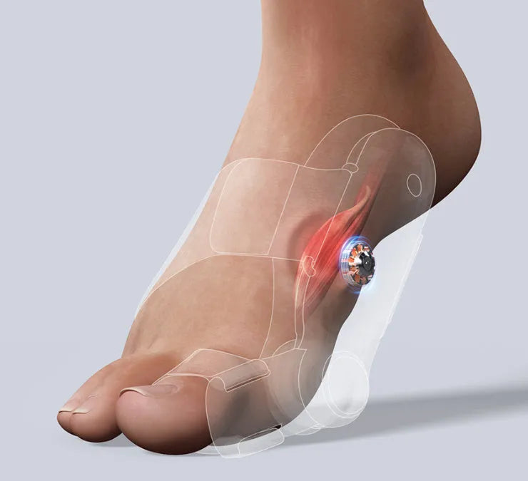 White electric adjustable hallux valgus toe separator with Type-C charging port