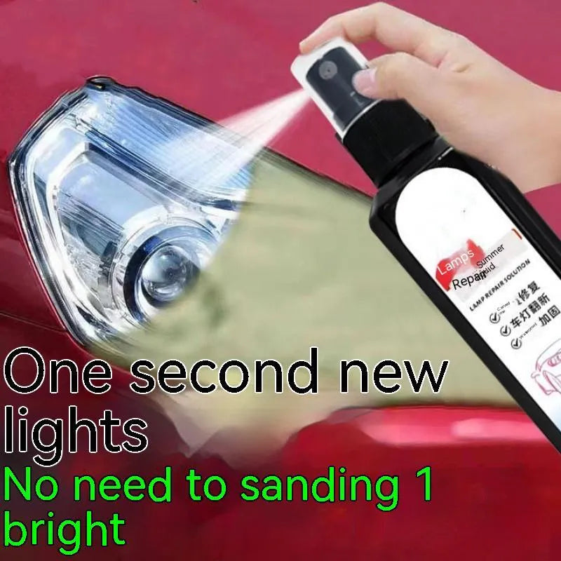 100ml car headlight restoration liquid in transparent plastic bottle for DIY lens repair