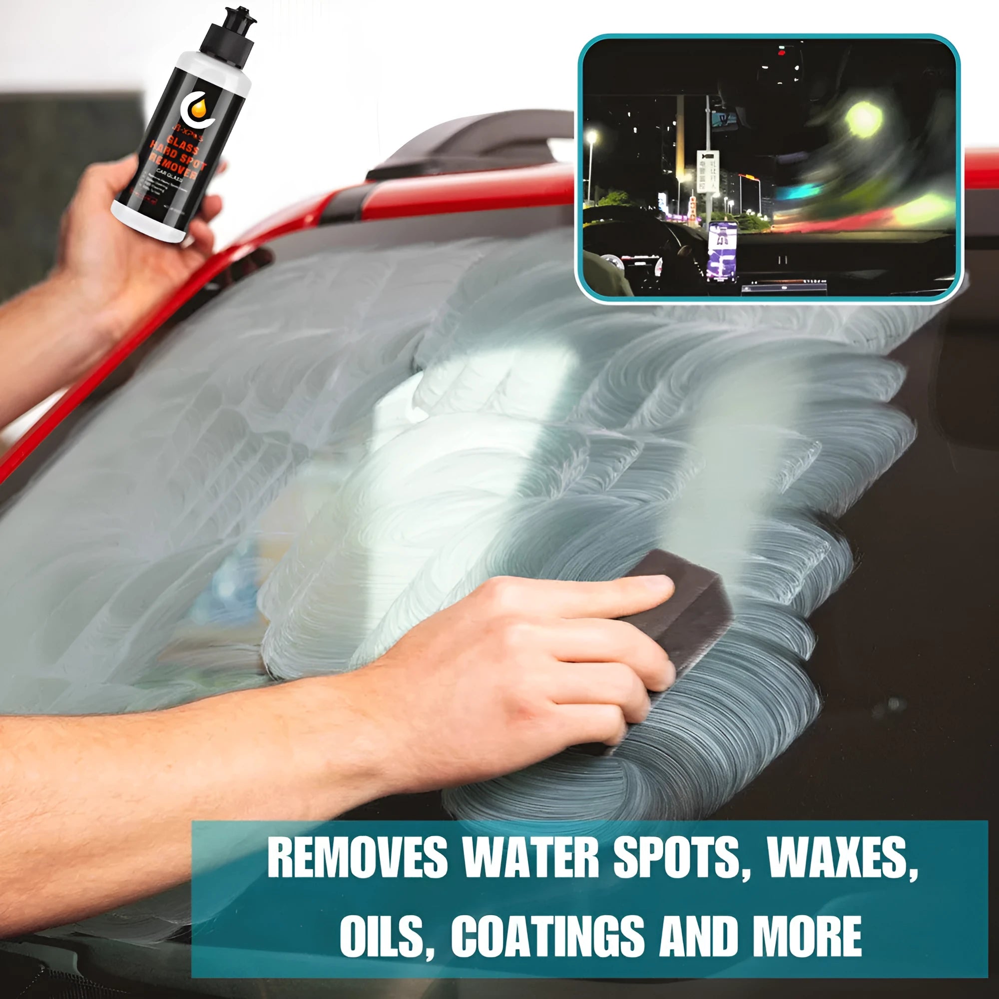 Tube of glass oil film remover cleaning cream paste for car windscreens in 100ml size