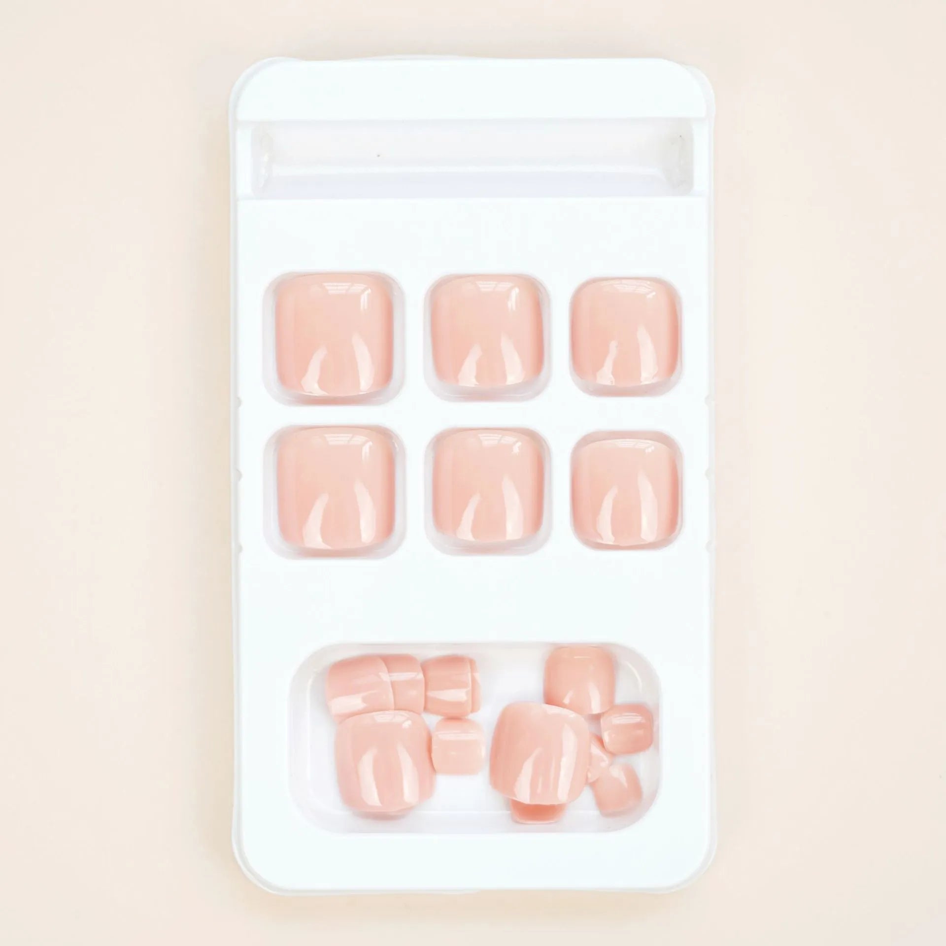 Fashion personality toe nail stickers with skin colour finish and glue application