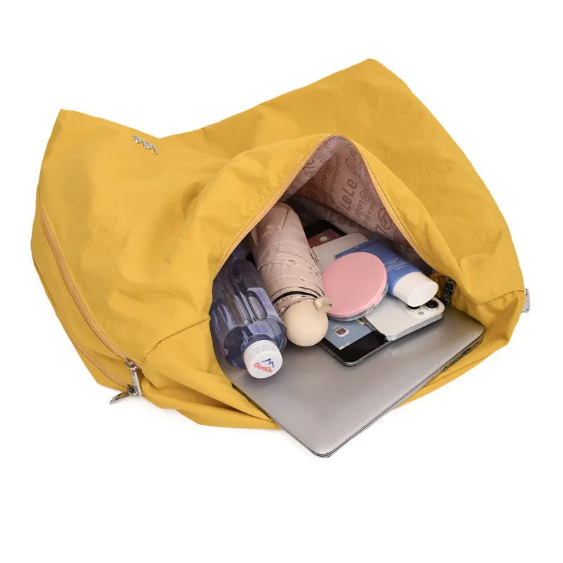 Women's heart-shaped nylon crossbody shoulder bag in four colour options