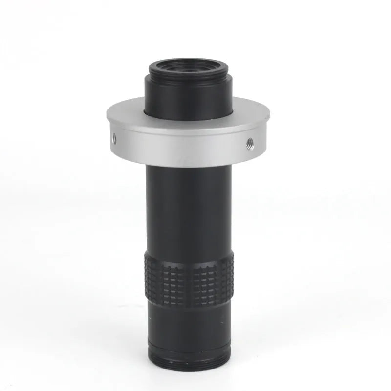 Black aluminium industrial camera monocular lens with 130x magnification
