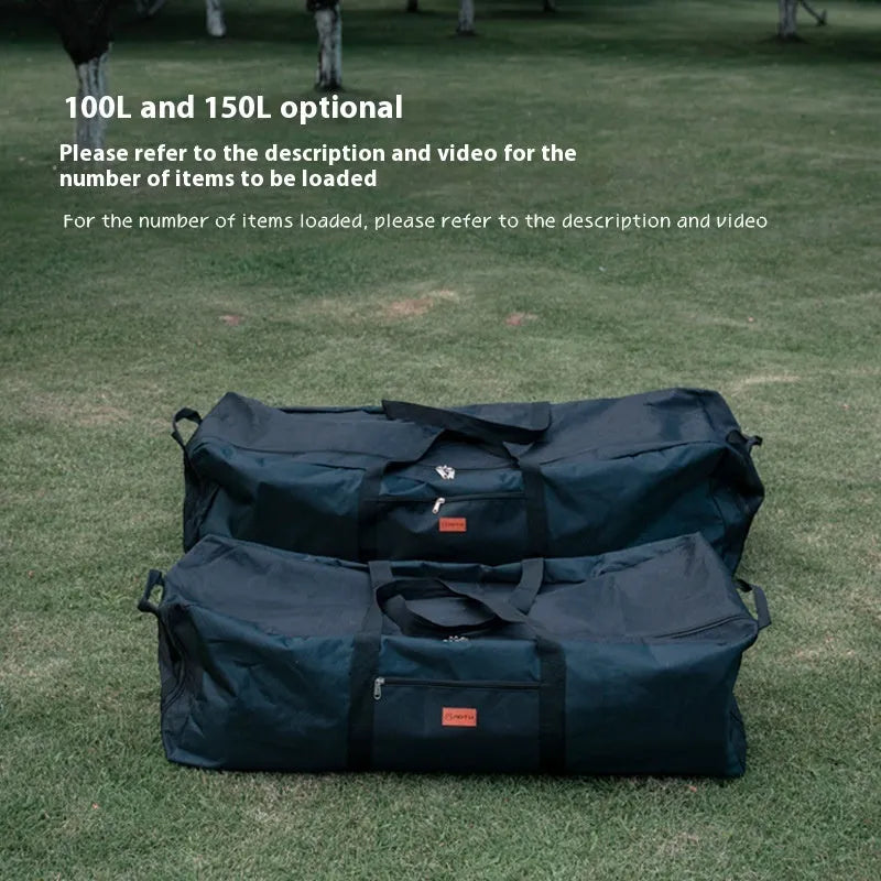 Waterproof outdoor storage bag for folding tables and chairs in 100L and 150L sizes