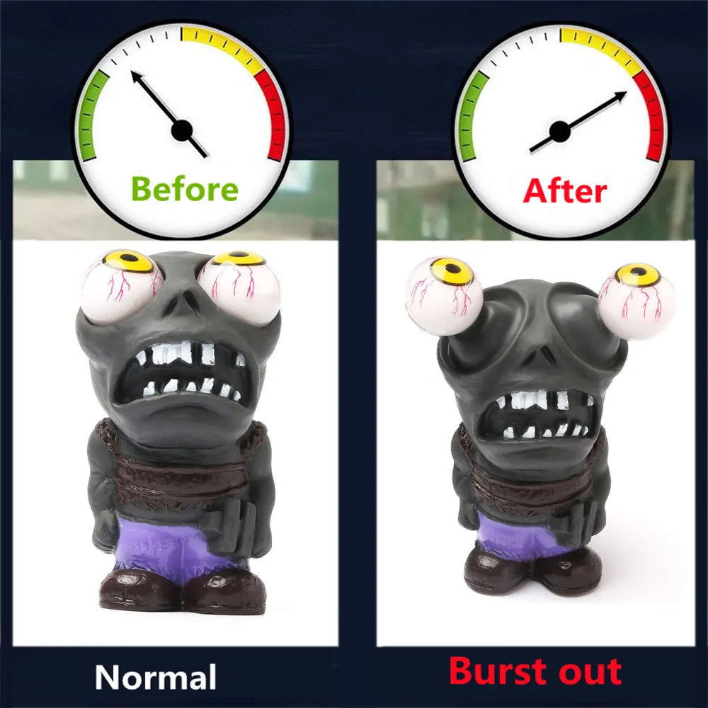 Turbo car blow-off valve decoration kit with zombie doll, pressure regulating valve, and copper three-way tube