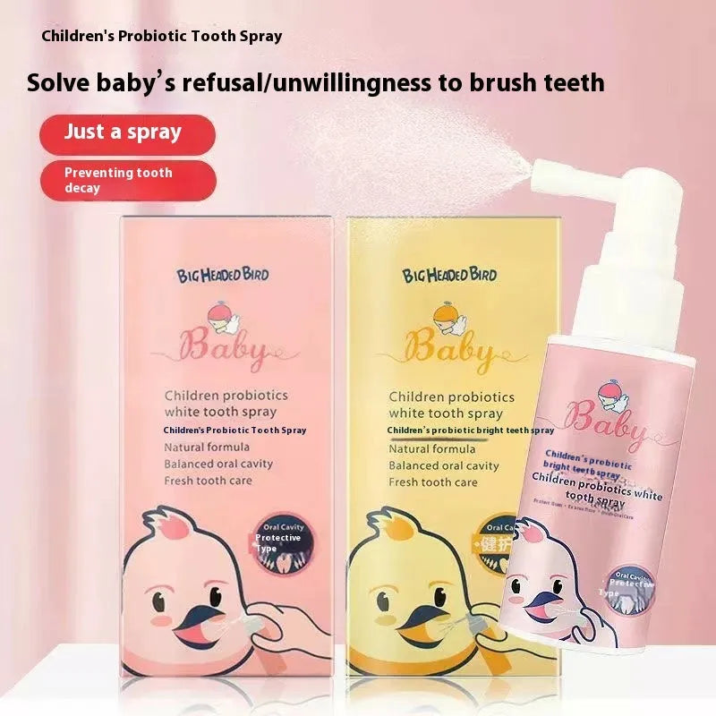 Children's probiotic oral care spray bottle with 40ml capacity for cavity protection