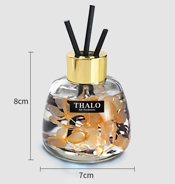 Glass car perfume ornament with loose incense for aromatherapy in vehicle