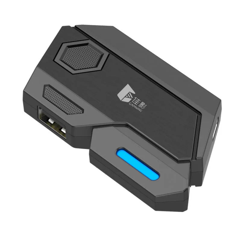 Gamwing Jiaying MIX series USB keyboard and mouse converter for mobile gaming in official configuration suit colour.