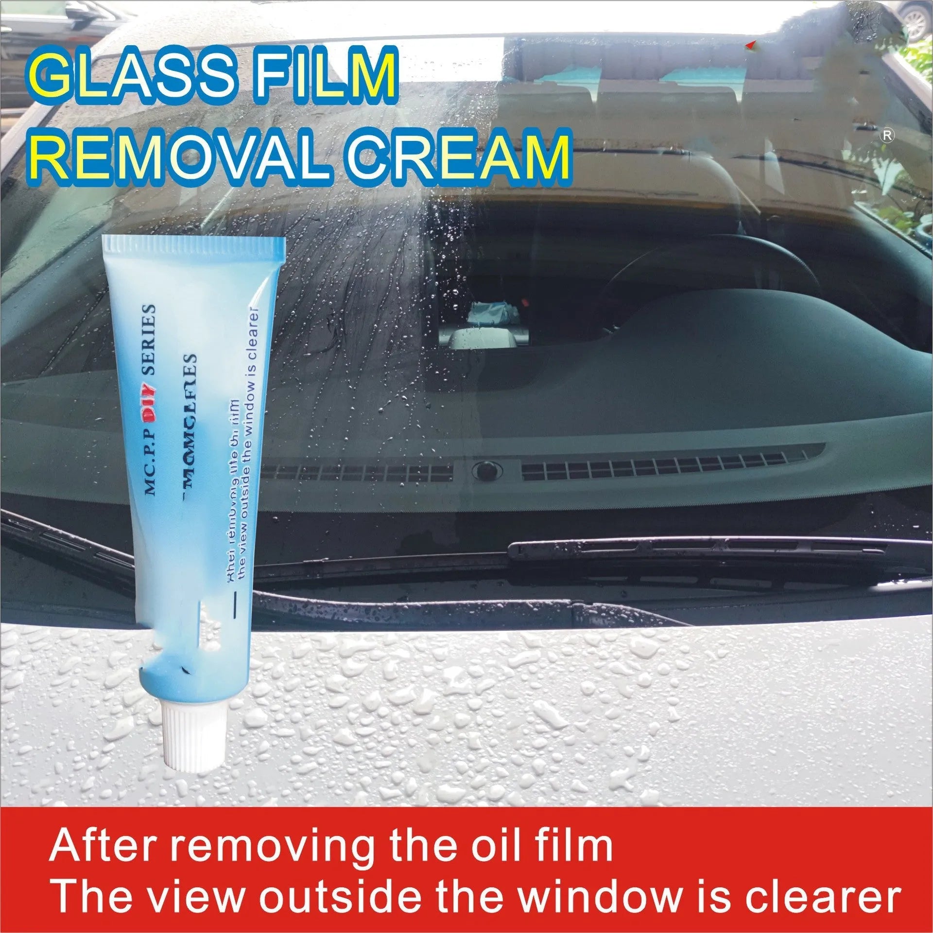 15ml automotive glass rainproof agent in white English version bag packaging for windscreen anti-fog treatment