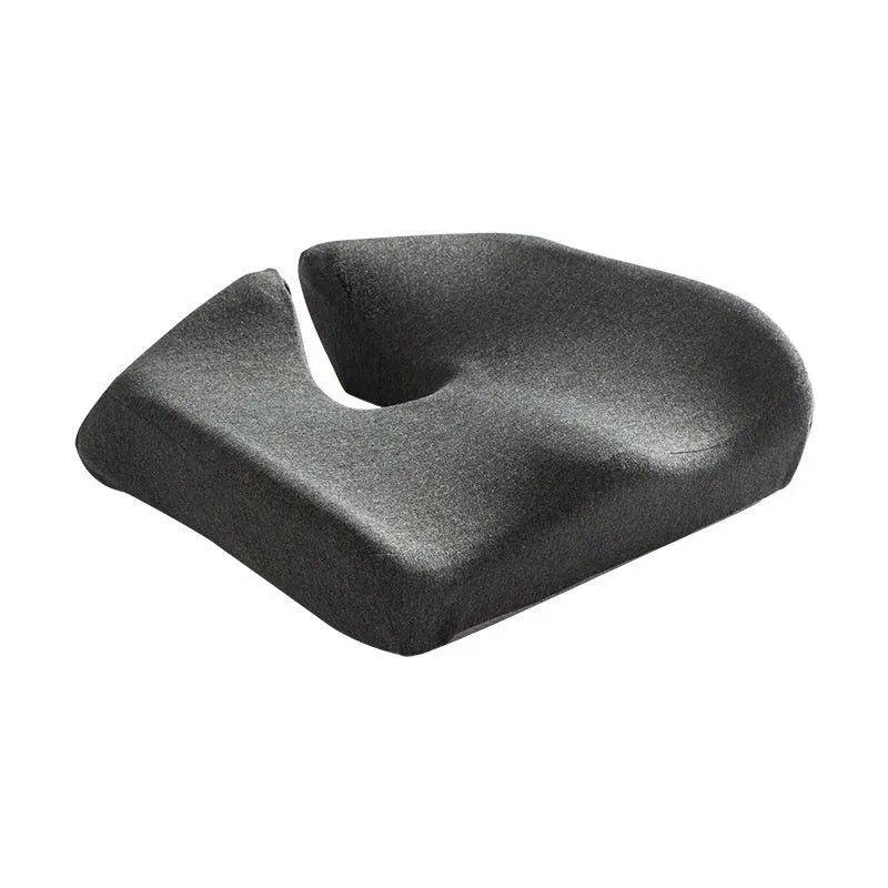 Memory foam office chair cushion shown in light grey colour with dimensions 36x40x11cm
