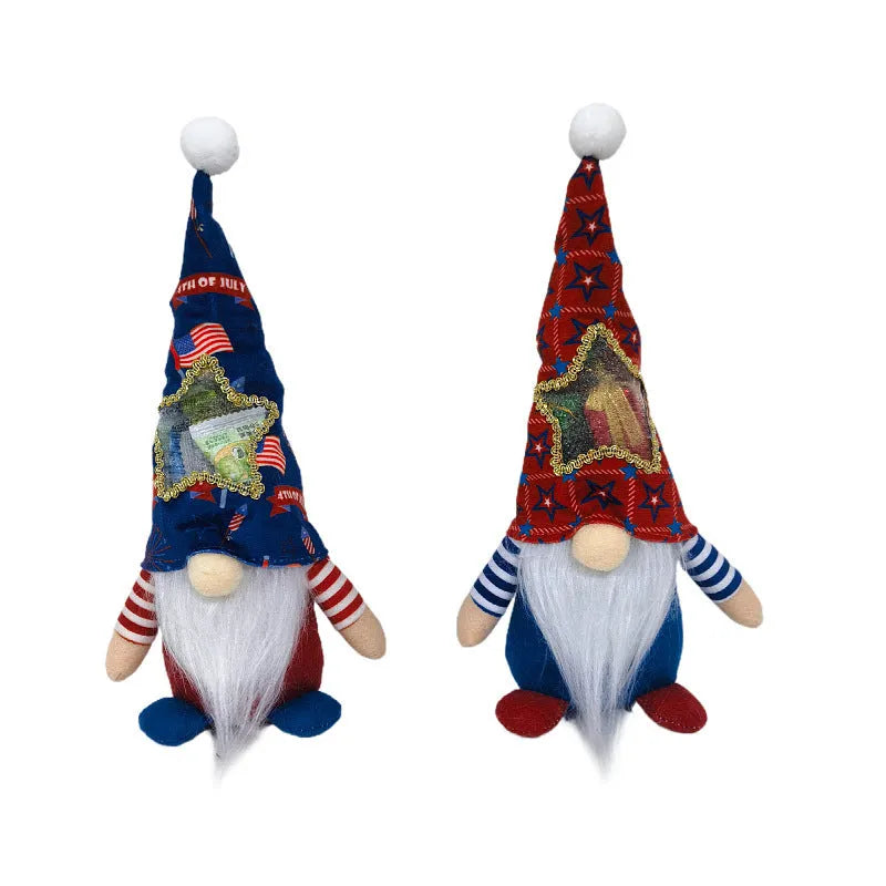 Rudolf-style cloth baby doll candy bag ornament with suit detailing measuring 32x12cm