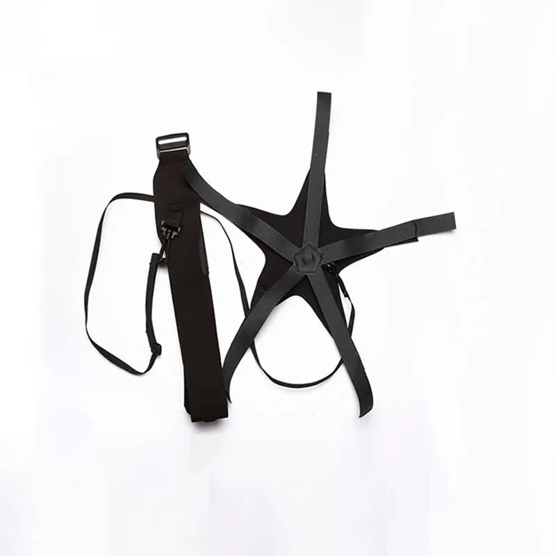 Black football juggling belt made from diving suit fabric with 2 metre length for individual training