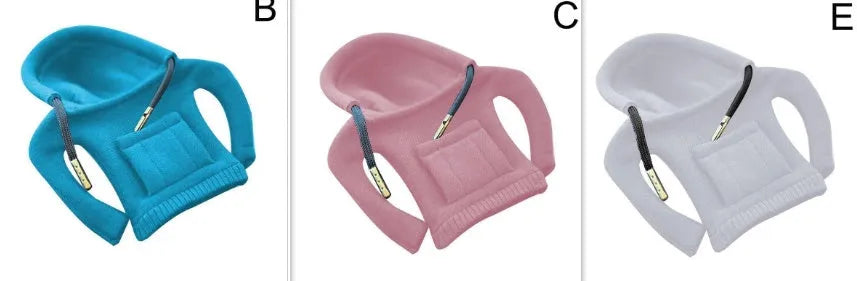 Cloth gear shift knob hoodie cover measuring 13cm by 8cm for car interior protection.