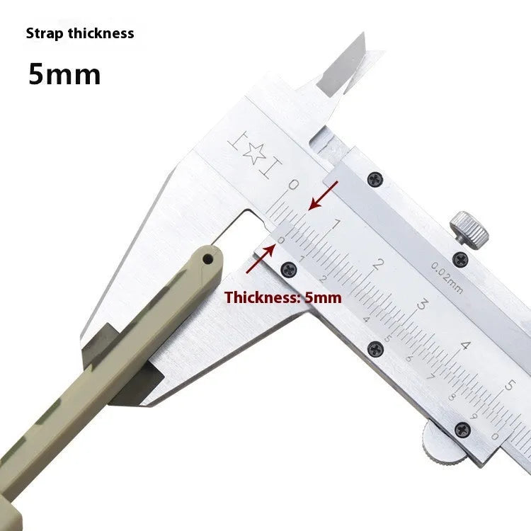 Camouflage pattern silicone watch strap showing flat head universal design with width measurement options