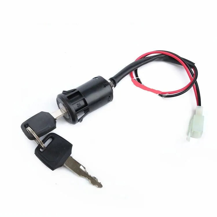 Waterproof electric door lock component for vehicle remote start and central locking systems