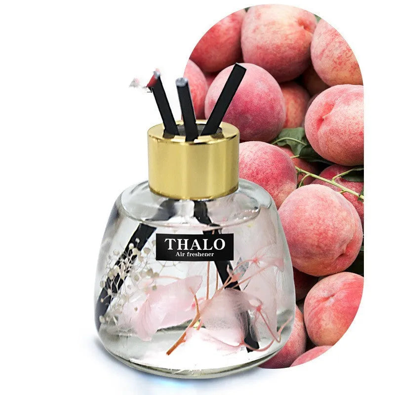 Glass car perfume ornament with loose incense for aromatherapy in vehicle