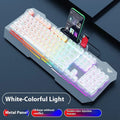 Mechanical keyboard gaming bundle with metal construction and LED lighting in colour box packaging