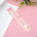 Metal pendant bookmark with cherry blossom cat design for journal decoration