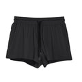 Men's quick-drying nylon summer shorts in black and white colours with mid-waist design
