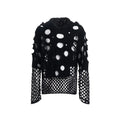 Black men's hooded sweater with pearl decoration, loose fit pullover hoodie