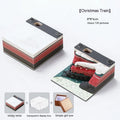 3D sticky notes with a paper carving of Qingshui Temple and a Christmas Train design on the notepad cover.
