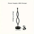 Black aluminium desk lamp with three-colour dimming button and touch control