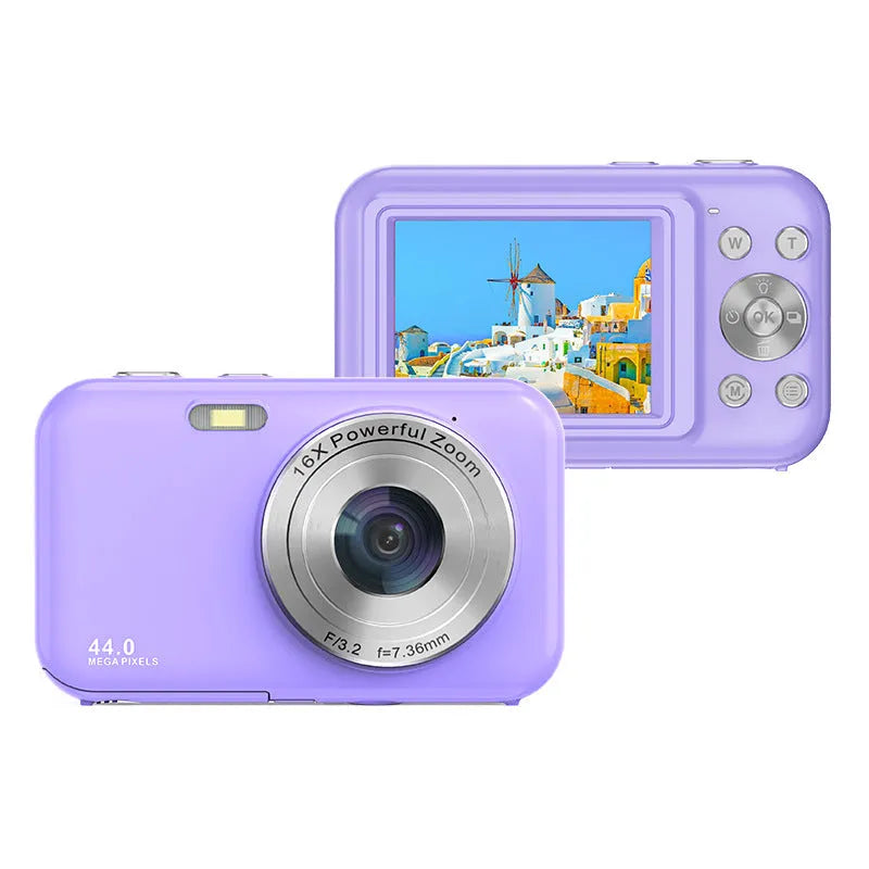 Children's digital camera in four colours with 2.4-inch screen, 44MP sensor, and 1080p video
