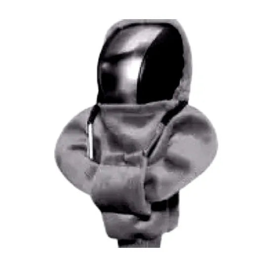 Cloth gear shift knob hoodie cover measuring 13cm by 8cm for car interior protection.