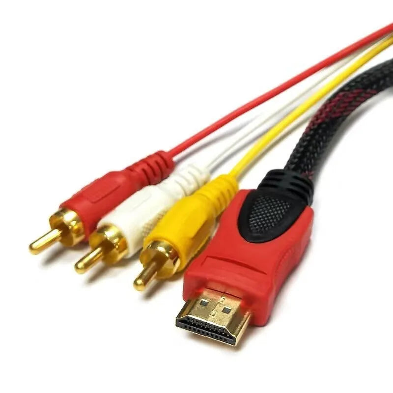 HDMI to AV15M conversion wire adapter with 1.5 metre cable length and alloy housing