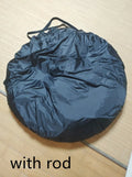 Black pop-up camping tent attached to car tail with quick-throw design and waterproof Oxford cloth