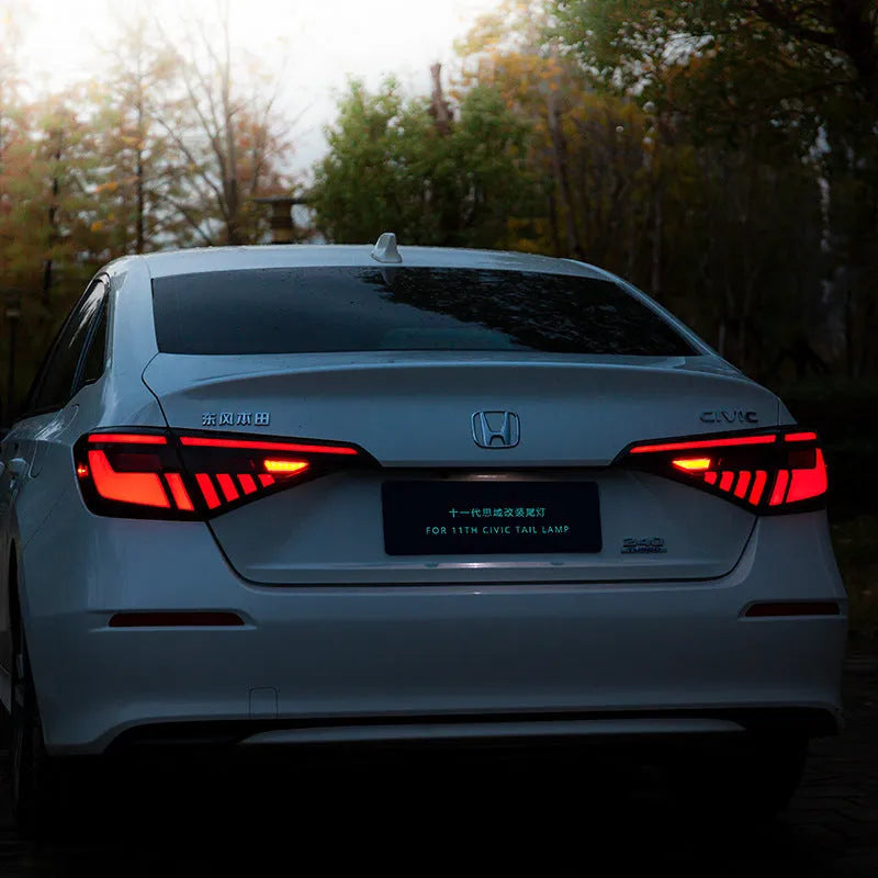 11th generation Honda Civic LED taillight assembly with dynamic streamer turn signals