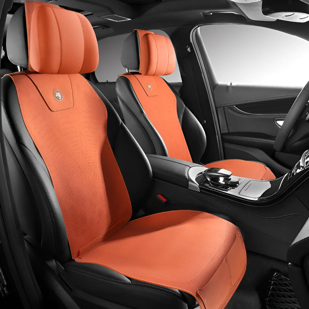 Tailored ultra thin leather car seat cover with gradient hole design in multiple colour options