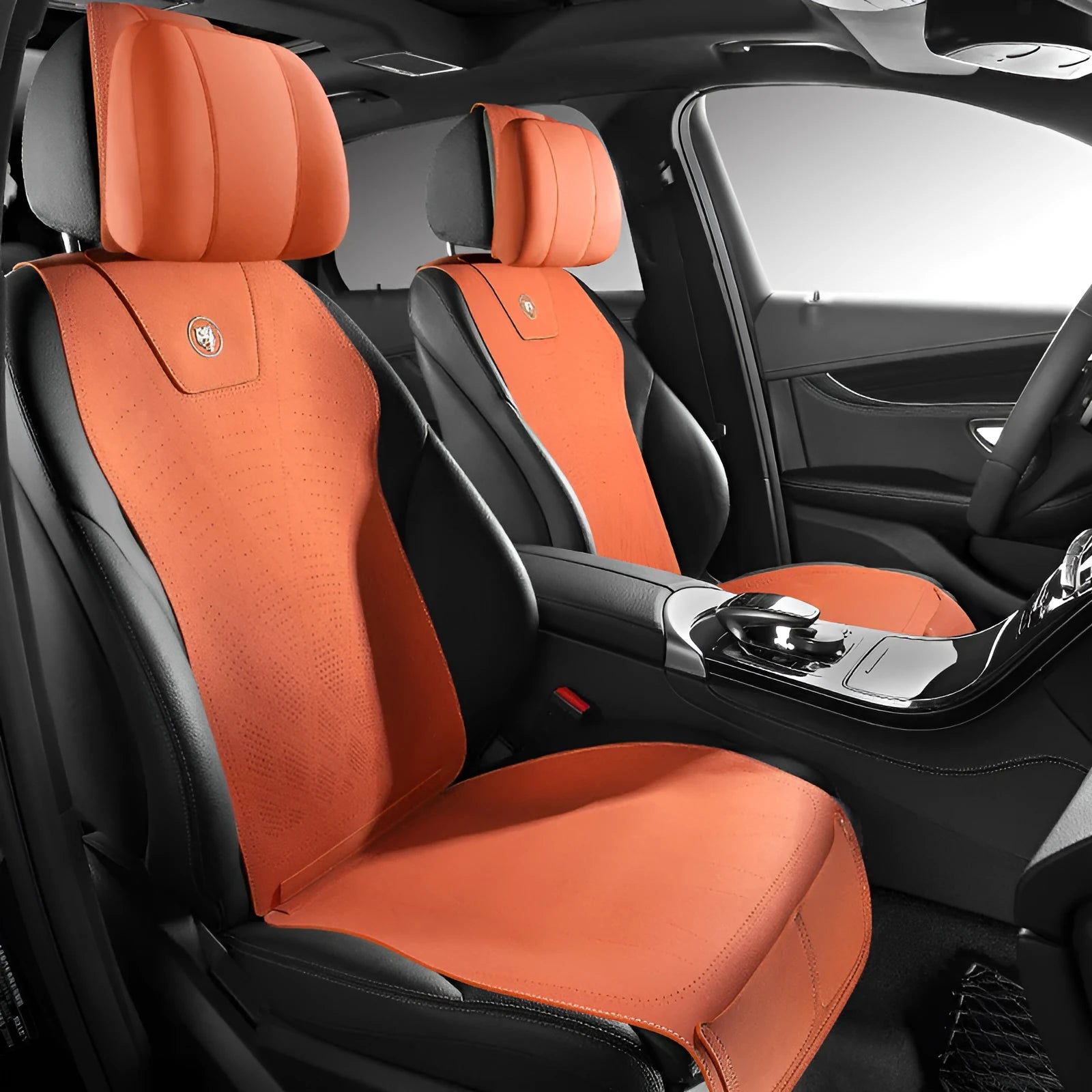 Tailored ultra thin leather car seat cover with gradient hole design in multiple colour options
