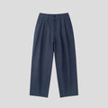 Men's lightweight cotton linen suit pants in loose Korean style with micro-elastic waist