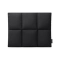 Soft fluffy black polyester laptop sleeve for a 15.6 inch laptop with visible stitching.