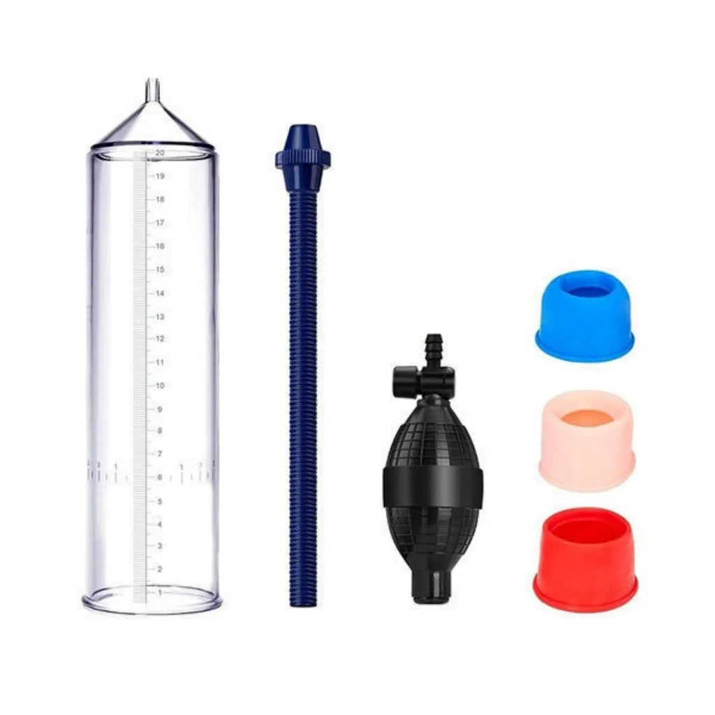 Male penis simulator silicone cover accessory set with connecting pipe and components