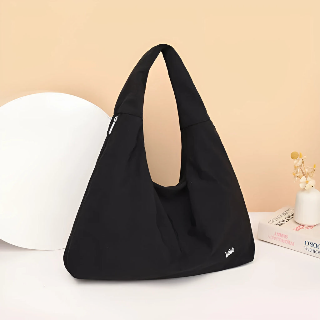 Women's heart-shaped nylon crossbody shoulder bag in four colour options