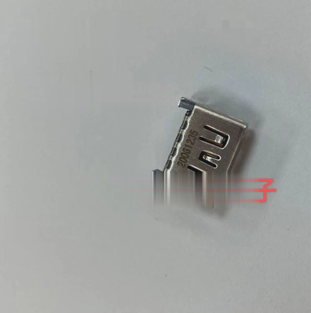Silver HDMI interface host socket component for game console repair with connector pins