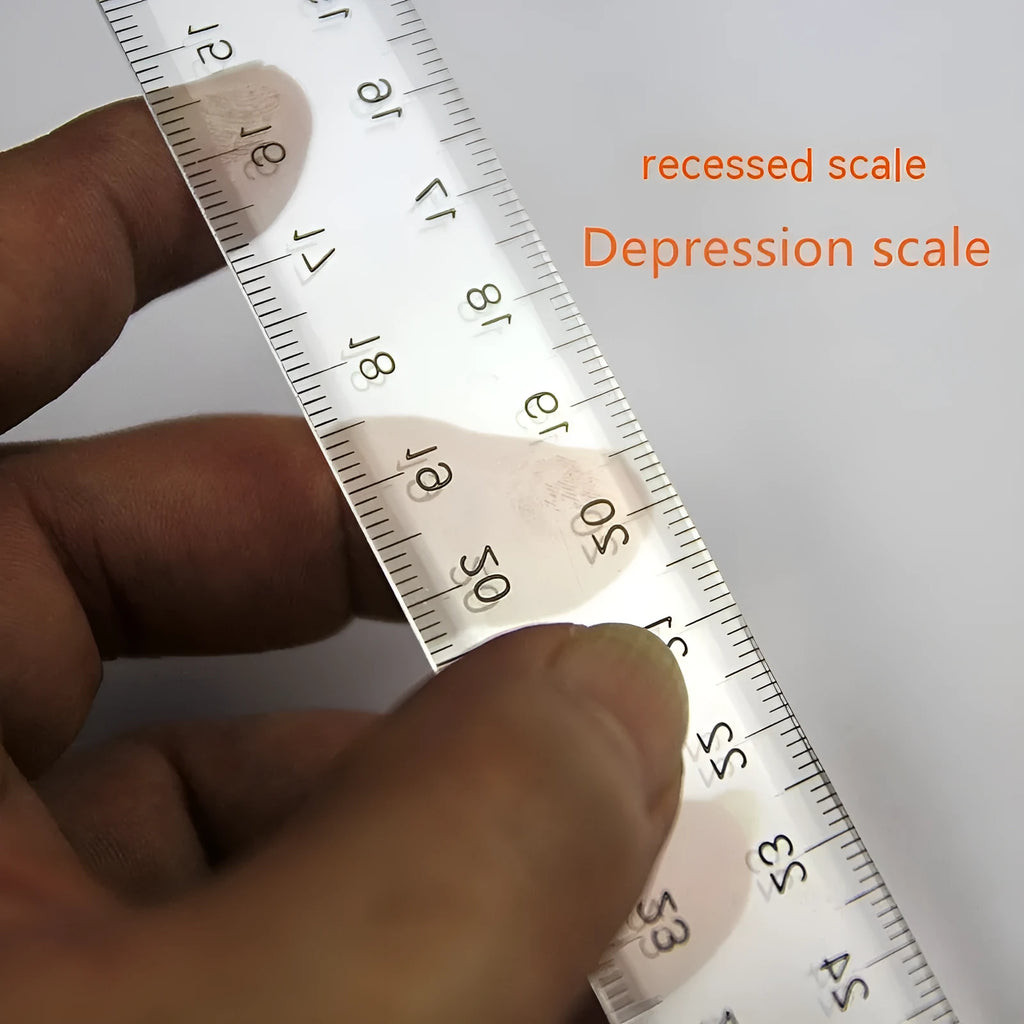 30cm T-shaped plastic ruler for student design art supplies in transparent or orange yellow