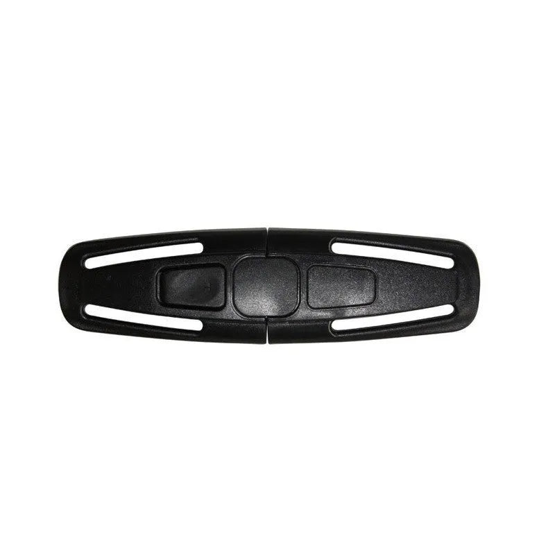 Black nylon PA66 child safety seat belt buckle clip for 5-point harness systems